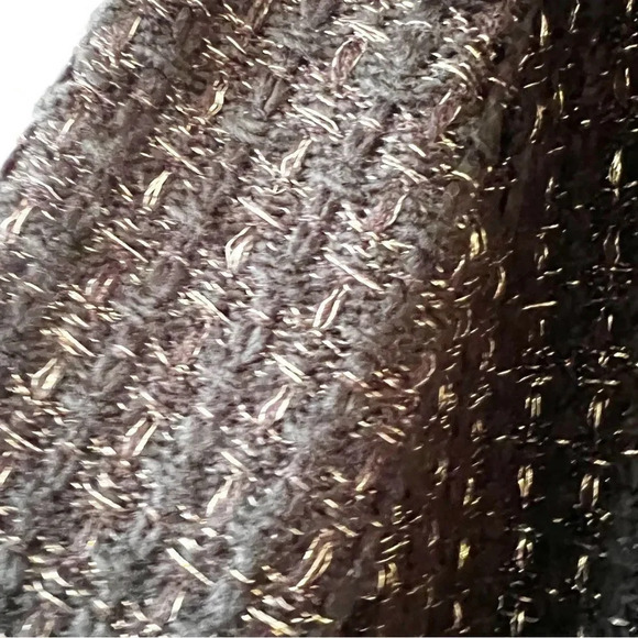 Draper James RSVP Black Gold Metallic Boucle Sweater Blazer Size XL Southern Mom - Picture 6 of 9